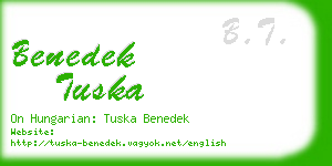 benedek tuska business card